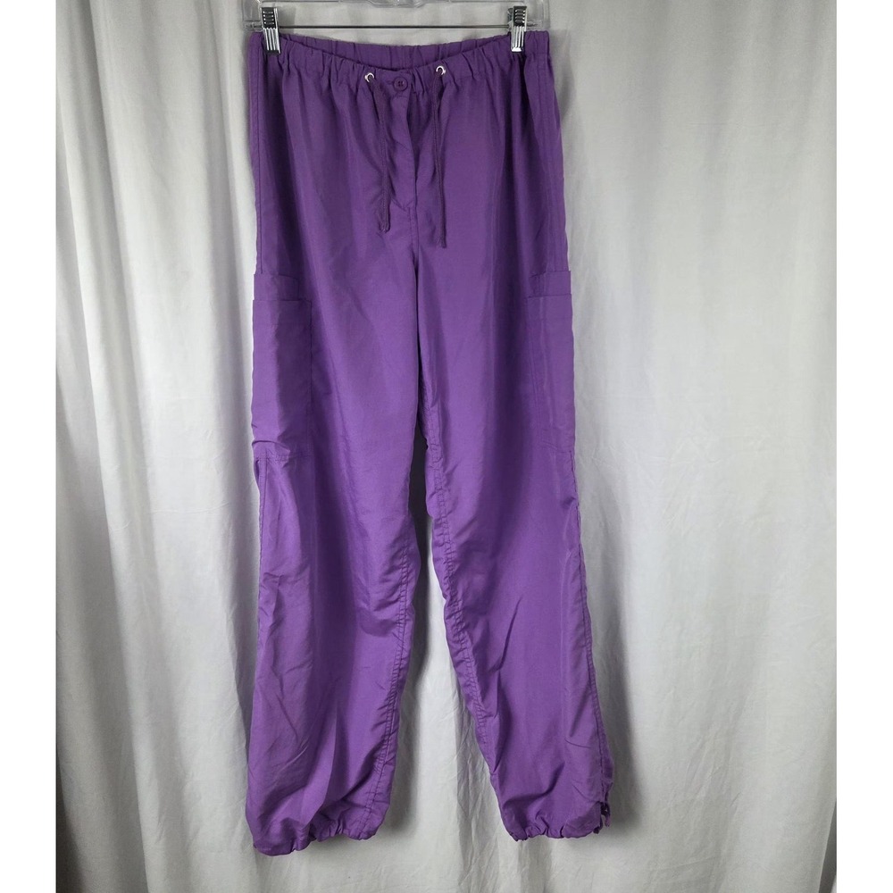 Weissman Pants Womens MA Purple Track Dance Elastic Waist Lightweight Pockets